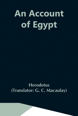 bokomslag Account Of Egypt