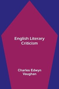 bokomslag English literary criticism