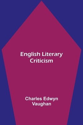 bokomslag English literary criticism