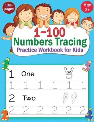 bokomslag 1-100 Numbers Tracing Practice Workbook for Kids