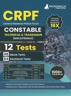 CRPF Constable Technical and Tradesman Exam 2023 (English Edition) - 8 Full Length Mock Tests and 4 Sectional Tests with Free Access to Online Tests 1