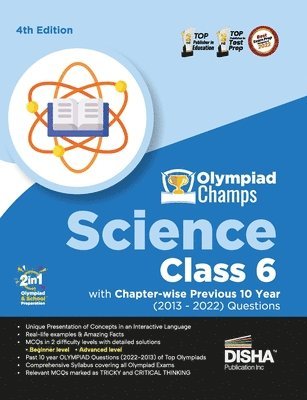 bokomslag Olympiad Champs Science Class 6 with Chapter-Wise Previous 10 Year (2013 - 2022) Questions Complete Prep Guide with Theory, Pyqs, Past & Practice Exercise