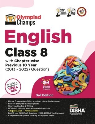 bokomslag Olympiad Champs English Class 8 with Chapter-Wise Previous 10 Year (2013 - 2022) Questions Complete Prep Guide with Theory, Pyqs, Past & Practice Exercise