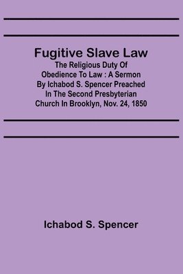 bokomslag Fugitive Slave Law