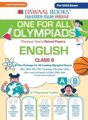 Oswaal One For All Olympiad Previous Years' Solved Papers, Class-6 English Book (For 2023 Exam) 1