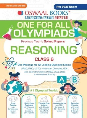 Oswaal One For All Olympiad Previous Years' Solved Papers, Class-6 Reasoning Book (For 2023 Exam) 1