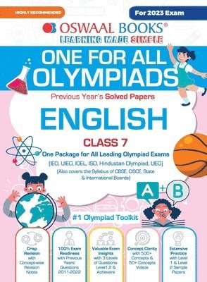 bokomslag Oswaal One For All Olympiad Previous Years' Solved Papers, Class-7 English Book (For 2023 Exam)