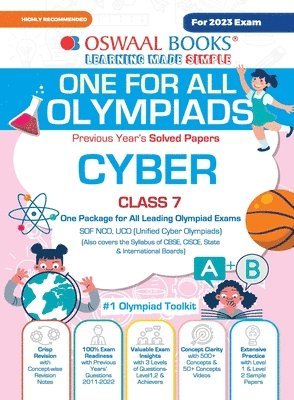 bokomslag Oswaal One For All Olympiad Previous Years' Solved Papers, Class-7 Cyber Book (For 2023 Exam)