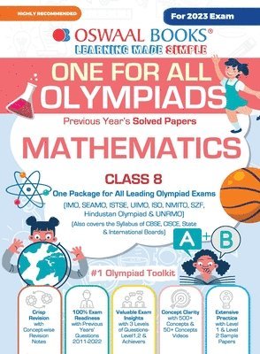 bokomslag Oswaal One For All Olympiad Previous Years' Solved Papers, Class-8 Mathematics Book (For 2023 Exam)