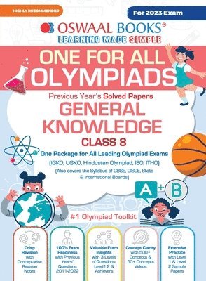 Oswaal One For All Olympiad Previous Years' Solved Papers, Class-8 General Knowledge Book (For 2023 Exam) 1