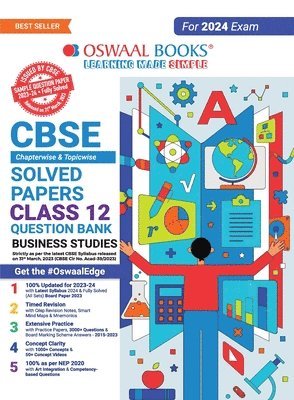 bokomslag Oswaal Cbse Chapterwise Solved Papers 2023-2014 Business Studies Class 12th