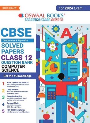 bokomslag Oswaal Cbse Chapterwise Solved Papers 2023-2014 Computer Science Class 12th