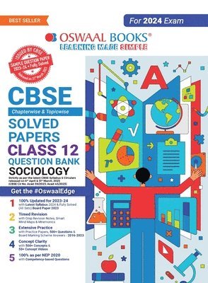 bokomslag Oswaal CBSE Chapterwise Solved Papers 2023-2014 Sociology Class 12th (2024 Exam)