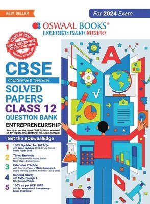 bokomslag Oswaal CBSE Class 12 Entrepreneurship Question Bank 2023-24 Book