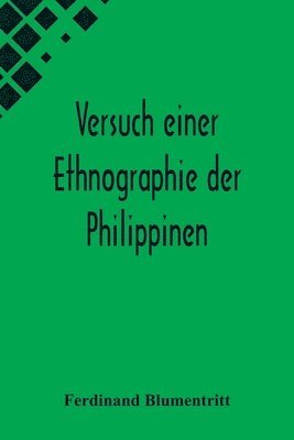 bokomslag Versuch einer Ethnographie der Philippinen