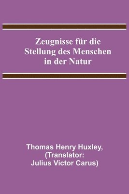 bokomslag Zeugnisse fur die Stellung des Menschen in der Natur