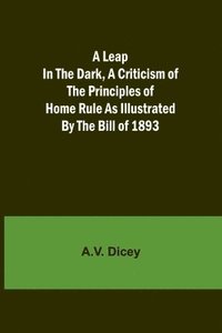 bokomslag Leap in the Dark, A Criticism of the Principles of Home Rule as Illustrated by the Bill of 1893