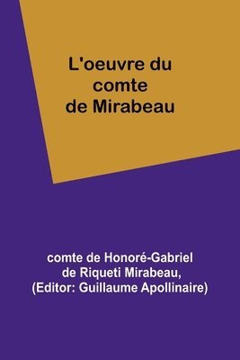 L'oeuvre du comte de Mirabeau 1
