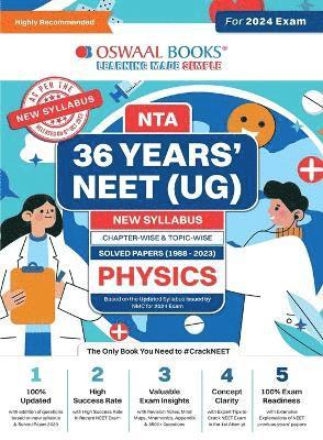 bokomslag Oswaal NEET (UG) 36 Years Chapter-wise Topic-wise Solved Papers Physics For 2024 Exams ( New Edition)