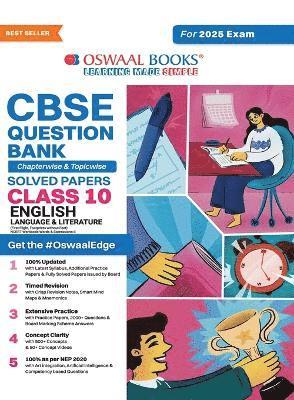 Oswaal CBSE Question Bank Class 10 English Language & Literature, Chapterwise and Topicwise Solved Papers For Board Exams 2025 1