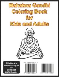 bokomslag Mahatma Gandhi Coloring Book for Kids and Adults: Discover the Legacy of Mahatma Gandhi: A Coloring Adventure for Kids and Adults by GURMEET SINGH DAN