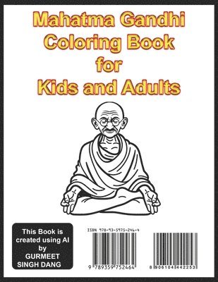 bokomslag Mahatma Gandhi Coloring Book for Kids and Adults