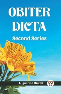 bokomslag OBITER DICTAsecond series (Edition2023)
