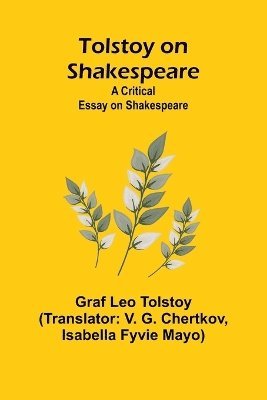 bokomslag Tolstoy on Shakespeare