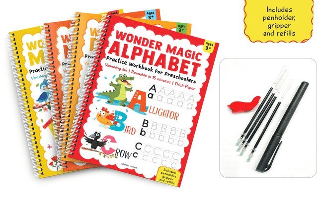 Wonder Magic Pack of 4 Books (Maths, Drawing, Numbers & Alphabet) 1