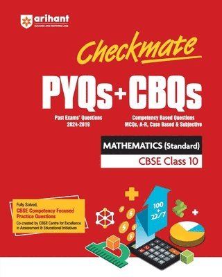 bokomslag Checkmate Pyqs + Cbqs Mathematics (Standard) Cbse Class 10