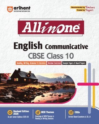 Arihant All in One English Communicative Class 10 for Cbse Exams 2025-26 as Per Latest Syllabus Cbqs, Focused Theory, Reading, Writing, Grammar & Literature, Review Exercises, Sample Papers