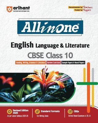 Arihant All in One English Language & Literature Class 10 for Cbse Exams 2025-26 as Per Latest Syllabus Cbqs, Focused Theory, Reading, Writing, Grammar & Literature, Review Exercises, Sample Papers