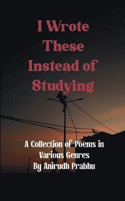 I Wrote These Instead of Studying