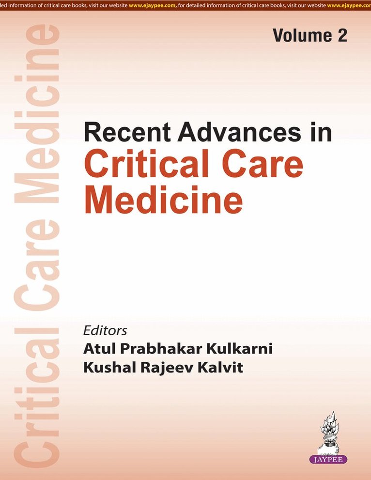 Atul Prabhakar Kulkarni, Kushal Rajeev Kalvit - Recent Advances in Critical Care Medicine, Häftad