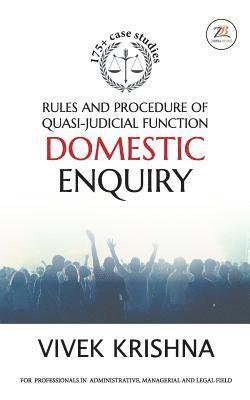 Rules and Procedure of Quasi-Judicial Function Domestic Enquiry 1