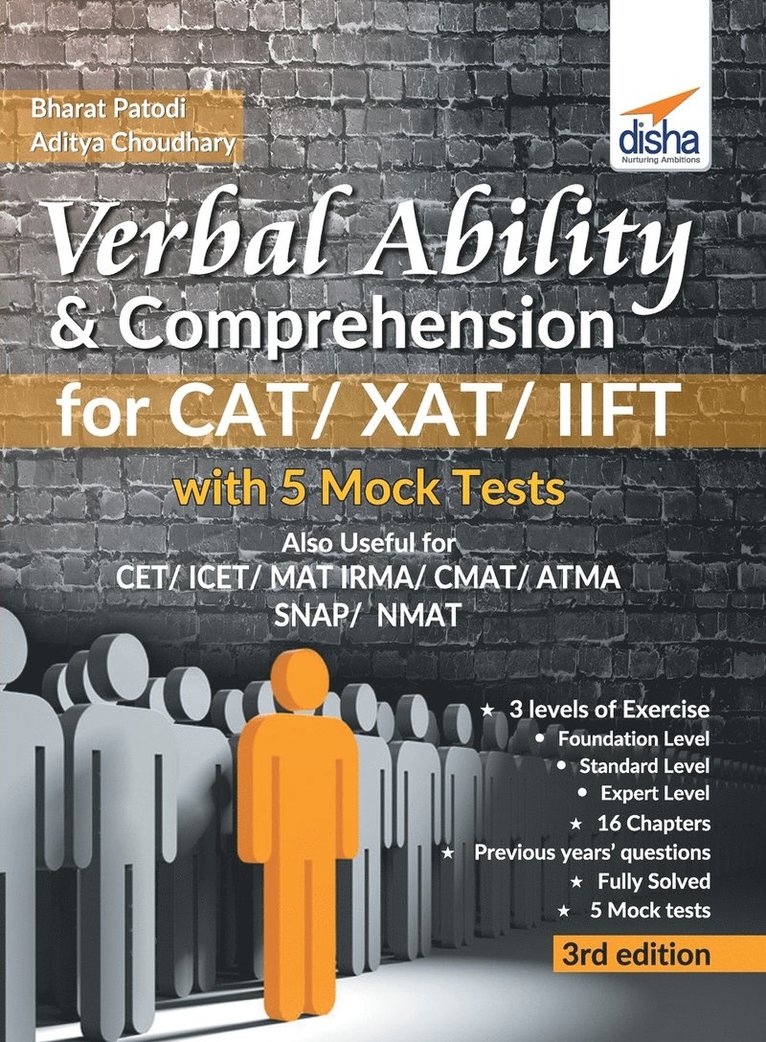 Verbal Ability & Comprehension for CAT/ XAT/ IIFT with 5 Mock Tests 3rd Edition 1