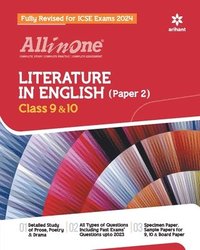 bokomslag All In One Class 9th and 10th Literature in English (Paper 2) for ICSE Exam 2024