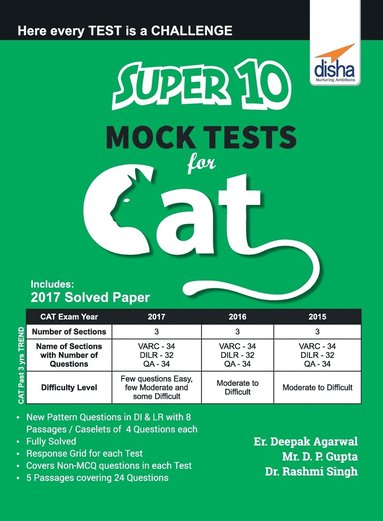 Deepak Er Agarwal, D. P. Gupta - Super 10 Mock Tests for CAT, Häftad