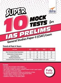 bokomslag Super 10 Mock Tests for IAS Prelims General Studies Paper 2 (Csat) Exam
