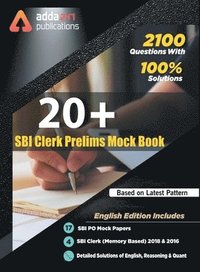 bokomslag 20+ SBI Clerk Prelims Mock Paper Practice Book English Medium