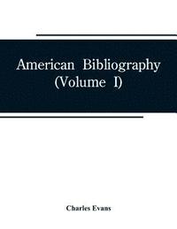 bokomslag American bibliography
