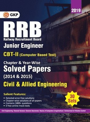 Rrb 2019 Junior Engineer CBT II 30 Sets Chapter-Wise & Year-Wise Solved Papers (2014 & 2015) Civil & Allied Engineering 1