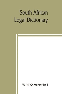 bokomslag South African legal dictionary