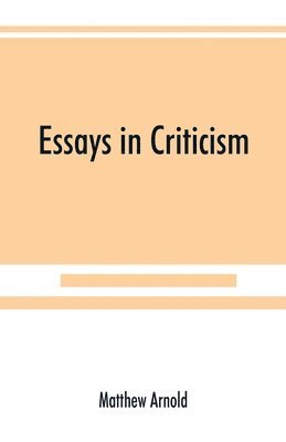 bokomslag Essays in criticism