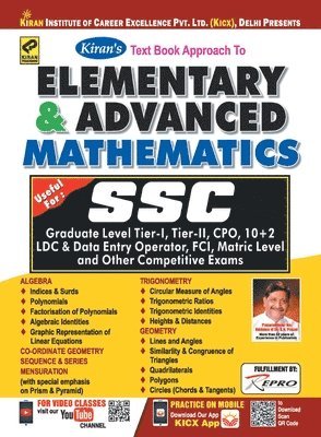 Kiran Text Book Approach To Elementary And Advance Mathematics For Ssc Cgl,ssc Cpo,ssc Chsl,Fci ,ssc Mts, English 1