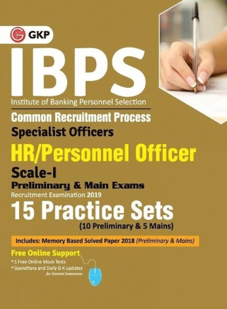 Ibps 2019 Specialist Officers HR/Personnel Officer Scale I (Preliminary & Main)- 15 Practice Sets