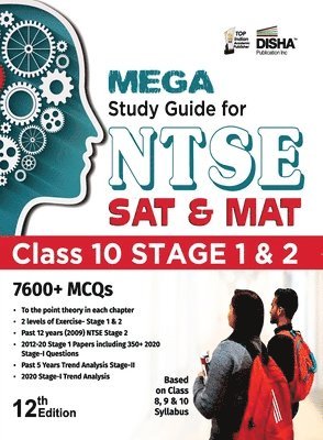 Disha Experts, Disha Experts, - Mega Study Guide for Ntse (Sat & Mat) Class 10 Stage 1 & 2, Häftad