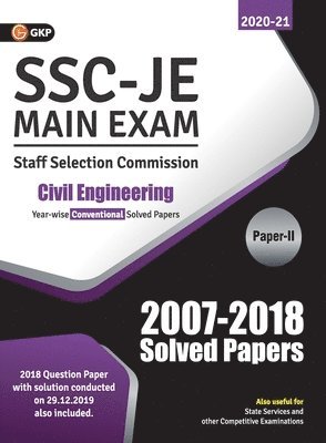 bokomslag Ssc 2021 Junior Engineer Civil Engineering Paper II Conventional Solved Papers (2007-2018)