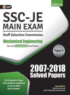 bokomslag Ssc 2021 Junior Engineer Mechanical Engineering Paper II Conventional Solved Papers (2007-2018)