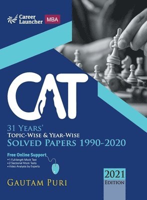 Gautam Puri - Cat 2021 31 Years' Topic-Wise & Year-Wise Solved Papers 1990-2020, Häftad
